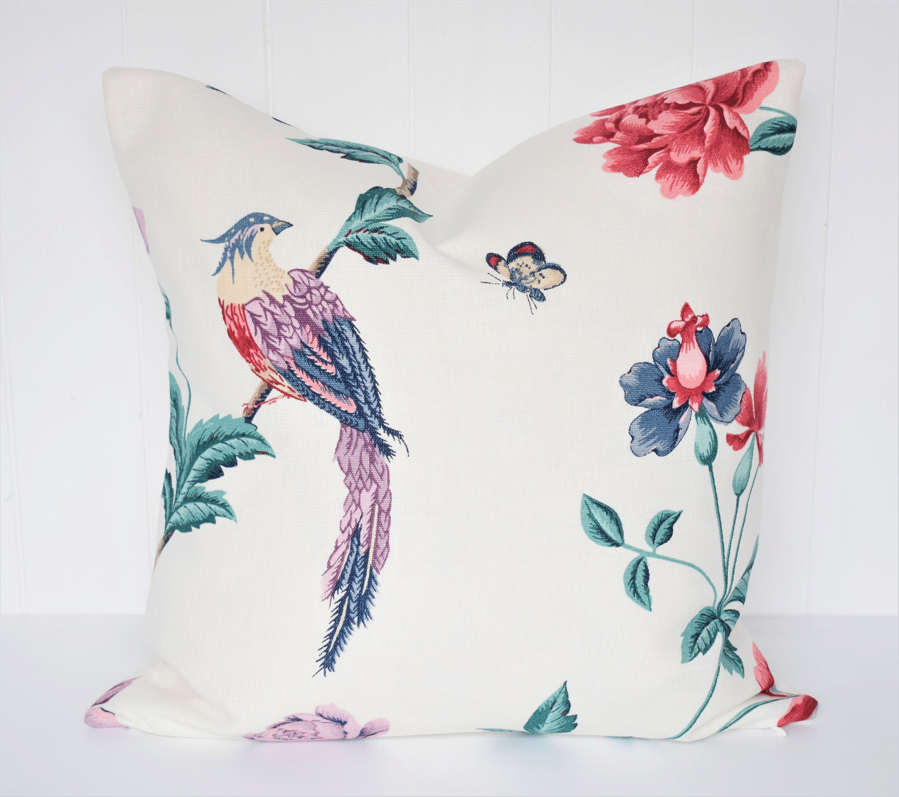 Laura Ashley Elveden Cranberry Cushion, Handmade with a Zip Fastening