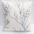 Laura Ashley Pussy Willow Blue Seaspray Cushion, Floral Fabric backed with Laura Ashley Austen Off White, Handmade with a Zip Fastening 16"