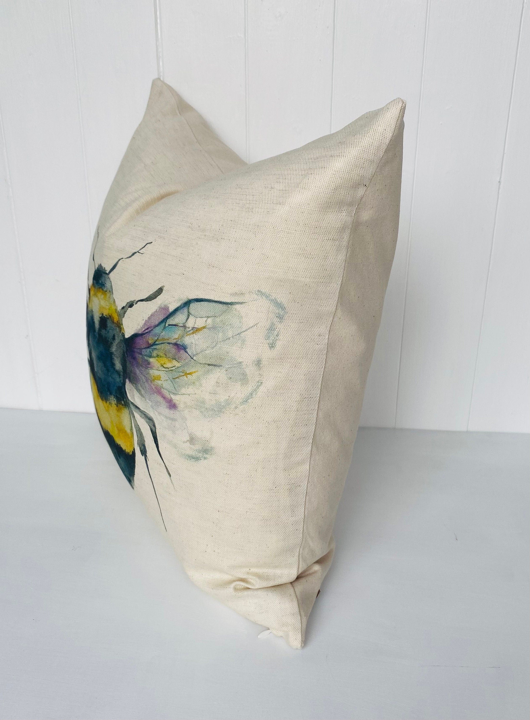 Voyage Maison Bee Cushion, Handmade and backed with Organic Cotton Fabric with a zip fastening