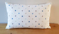 Handmade Polka Dot Cushion: Duck Egg Blue Decorative Pillow