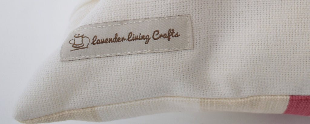 Laura Ashley Awning Stripe Cranberry Stripe Cushion : Handmade with Zip Fastening 16"