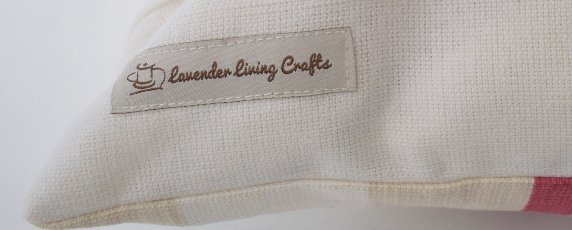Laura Ashley Awning Stripe Cranberry Stripe Cushion : Handmade with Zip Fastening 16"