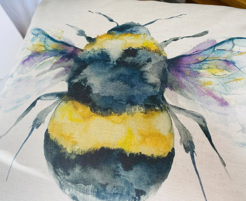 Voyage Maison Bee Cushion, Handmade and backed with Organic Cotton Fabric with a zip fastening