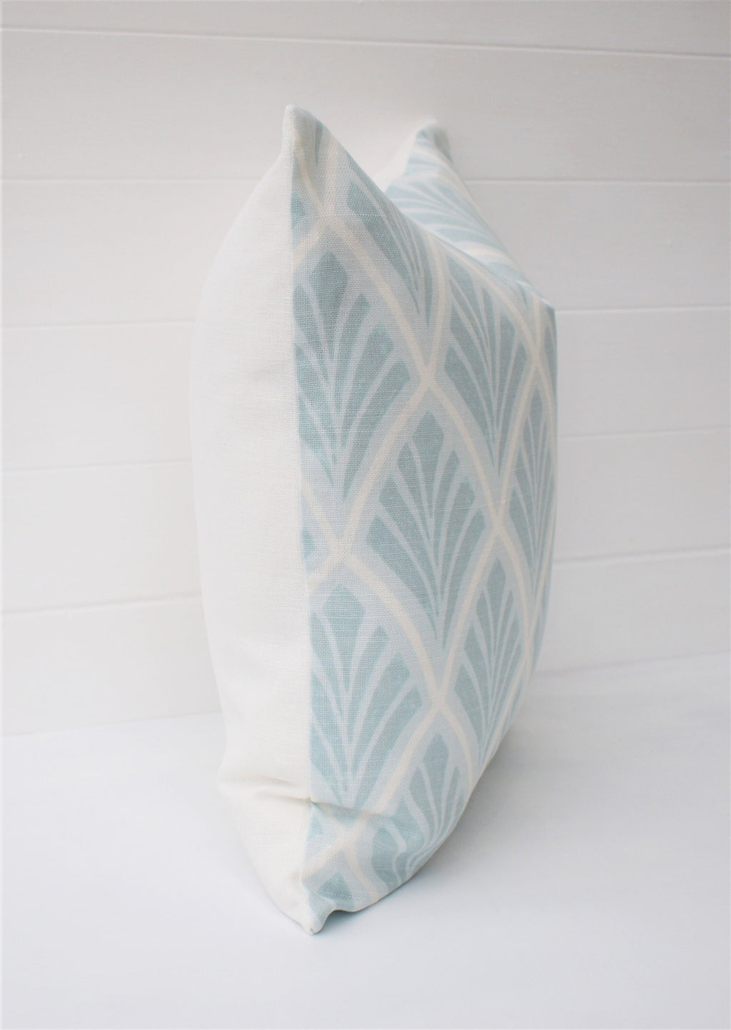 Laura Ashley Florin Duck Egg Cushion, Handmade with a Zip Fastening