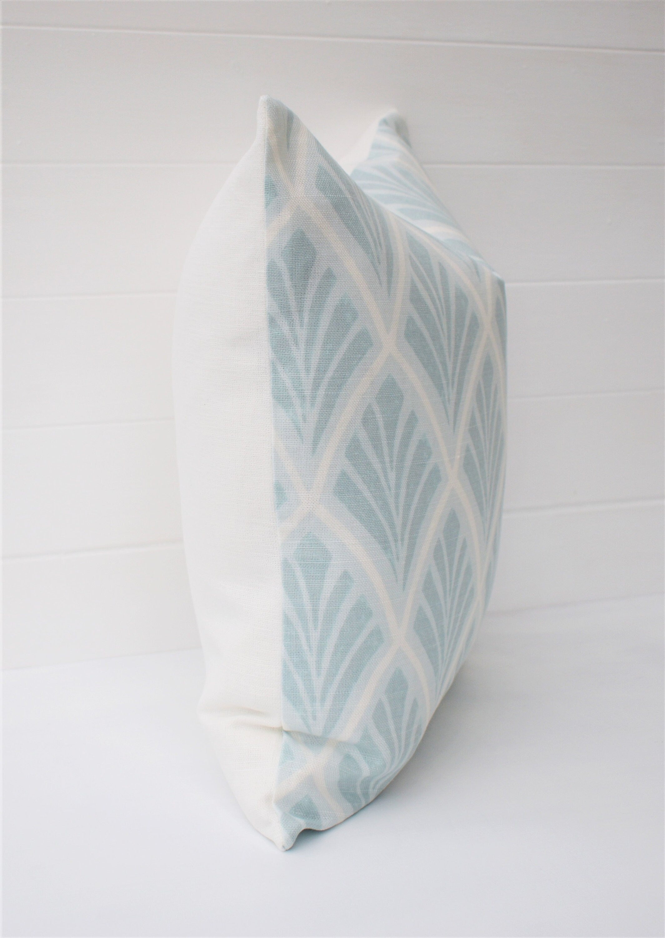 Laura Ashley Florin Duck Egg Cushion, Handmade with a Zip Fastening