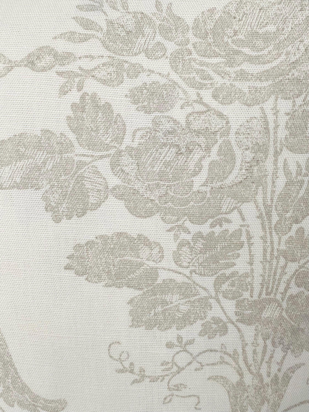Laura Ashley Josette Dove Grey Off White Cushion, backed with Laura Ashley Austen Off White. Handmade with Zip Fastening.