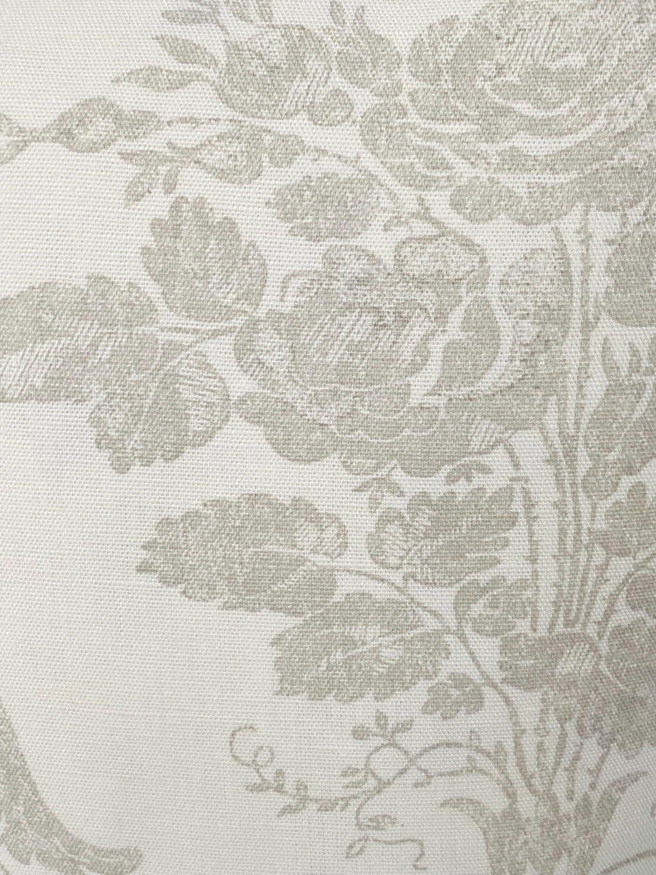 Laura Ashley Josette Dove Grey Off White Cushion, backed with Laura Ashley Austen Off White. Handmade with Zip Fastening.