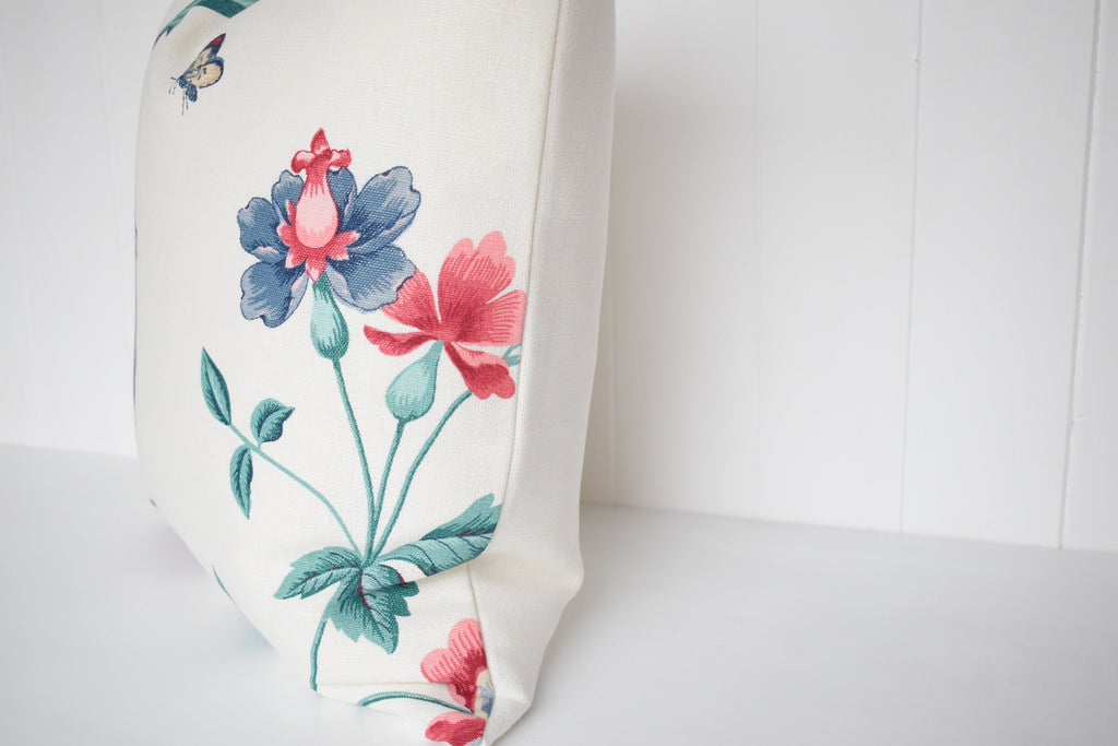 Laura Ashley Elveden Cranberry Cushion, Handmade with a Zip Fastening