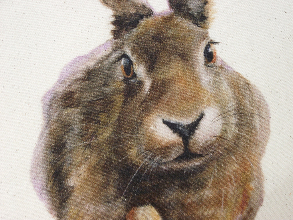 Hare Art Print Cushion: Wendy Darker Pillow, Cover Only or Cover + Pad