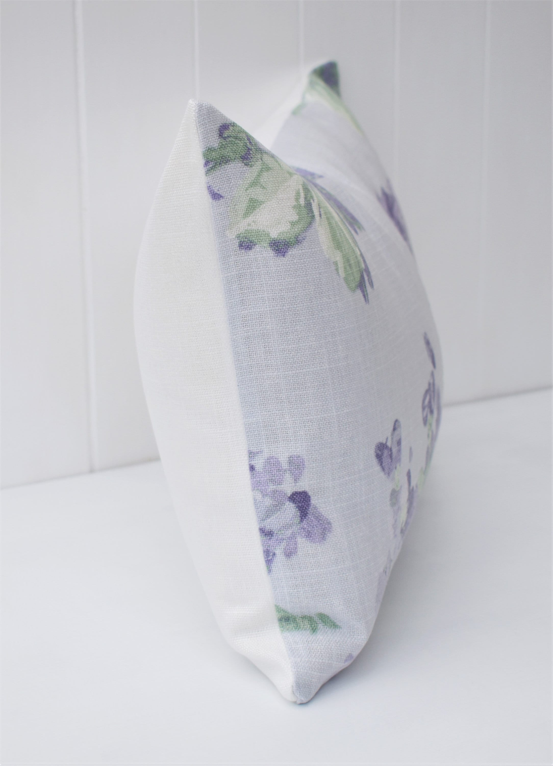 Laura Ashley  Violetta Silver White Cushion, Handmade with a Zip Fastening