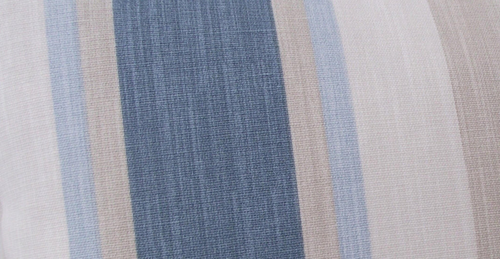 Laura Ashley Awning Stripe Seaspray Blue Cushion : Handmade with Zip Fastening