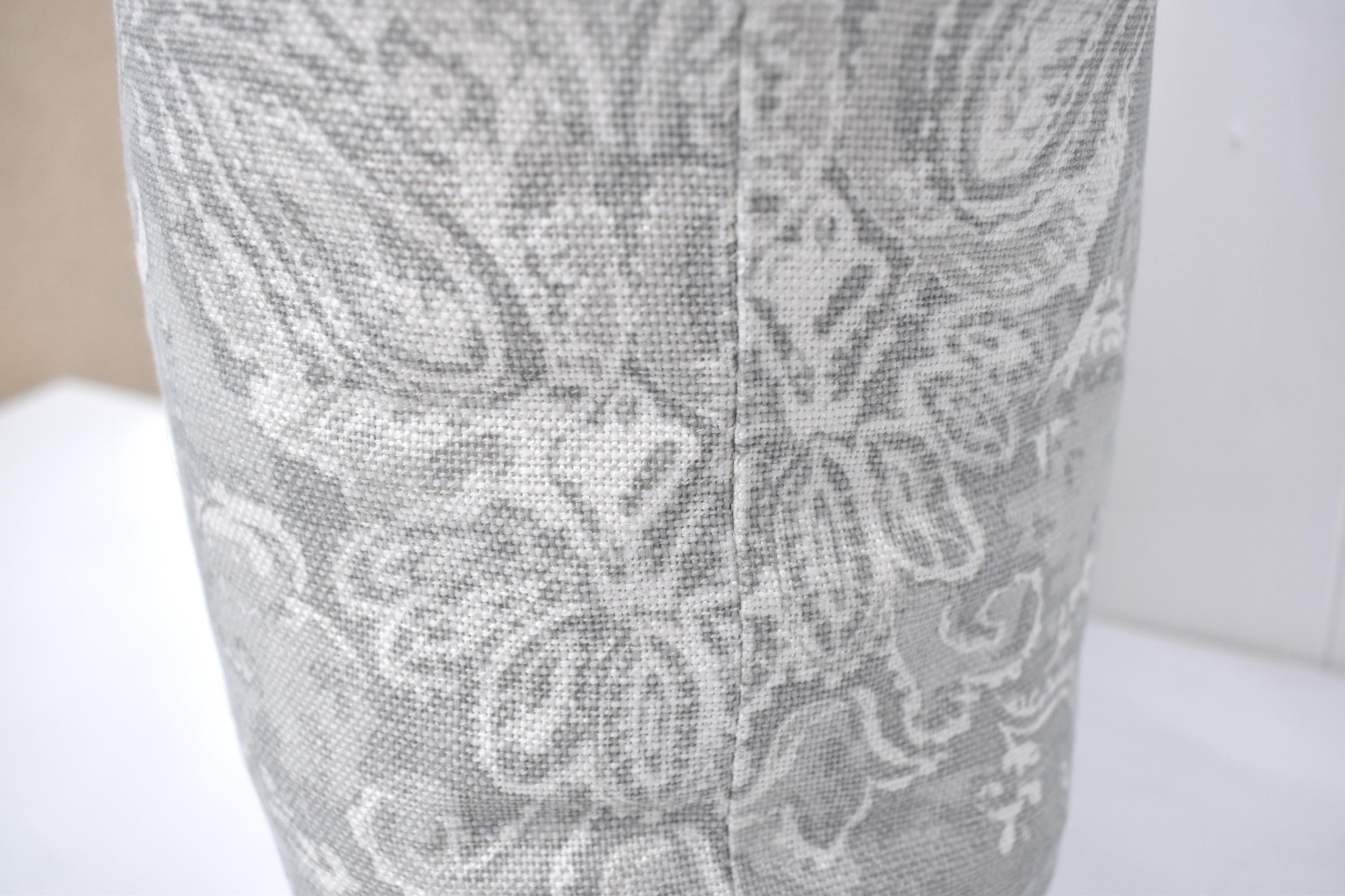 Laura Ashley Maddox Silver Cushion, The Same Fabric on both sides, Handmade with a zip fastening 16"
